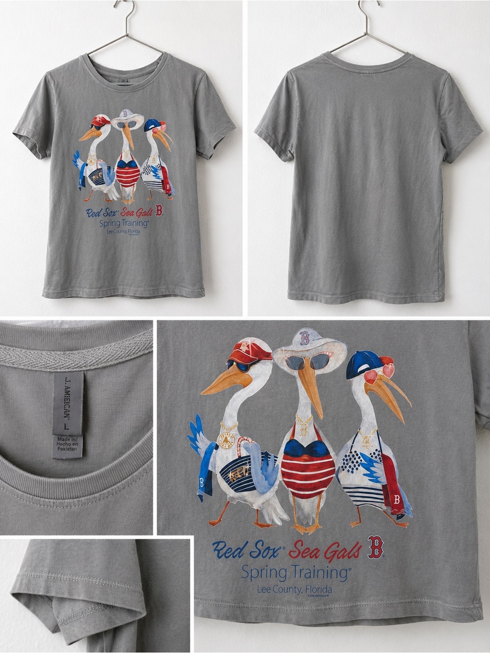 Gray 'Red Sox Sea Gals' Graphic Tee